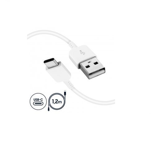 Câble Usb-c Charge Rapide Blanc Fast Charging Pour Samsung Galaxy S8 S10 S20 S21 Et S22 Type-c 1m20 Rps