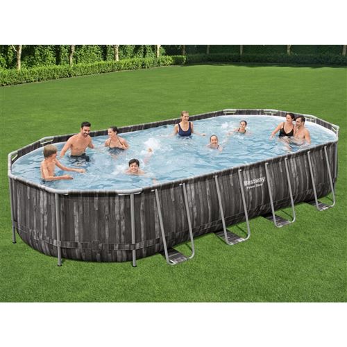 BESTWAY  Ensemble de piscine ovale 7,32x3,66x1,22 m