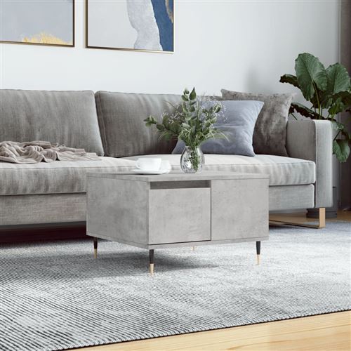 vidaXL - Table basse - Gris béton - 55 x 55 x 36,5 cm - Image 3