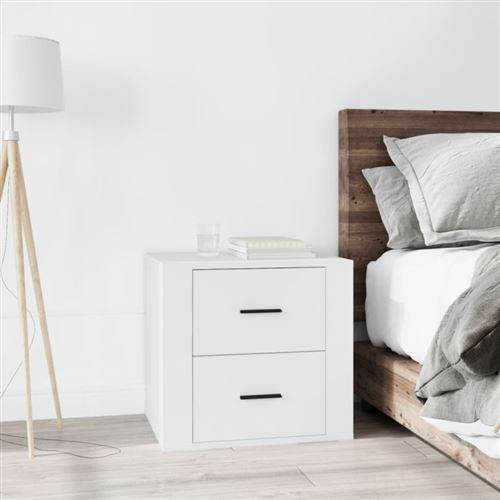 Vidaxl Blanc Table De Chevet 50X39x47 Cm - Image 2