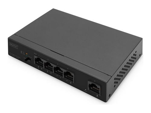 Non Communiqué Digitus - Commutateur - Non Géré - 4 X 10/100/1000 (Poe) + 1 X 10/100/1000 (Liaison Montante) - De Bureau - Poe (60 W)