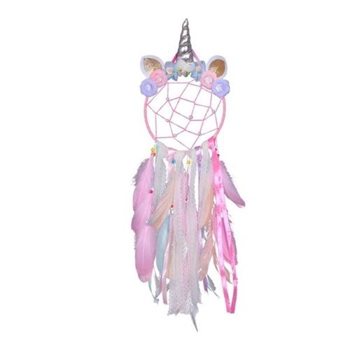 Non Communiqué Multi Attrape-Rêve Licorne Couronne De Fleurs Et Plumes Colorées Capteur