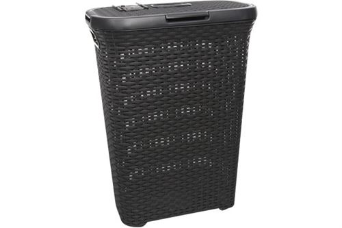 Curver Natural-Style - Boîte à linge - Gris - 40L - Plastique - (lot de 2).