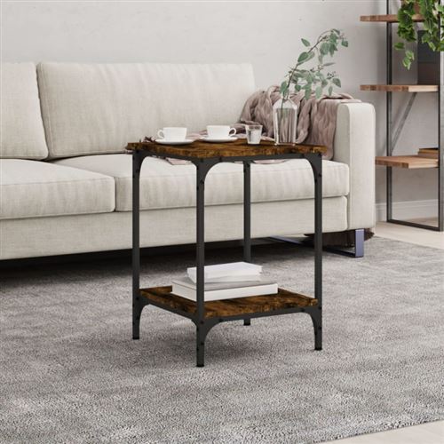 Vidaxl Table Basse Chêne Fumé 40 Cm - Image 3