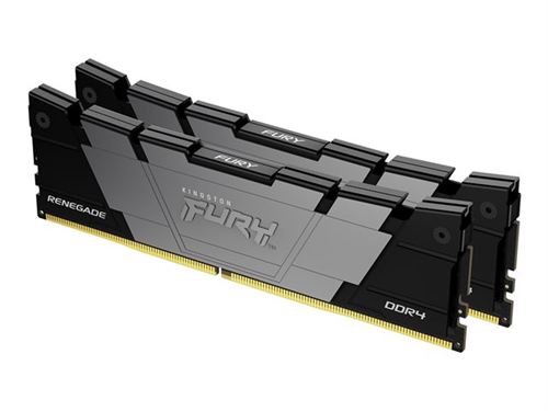Kingston FURY Renegade - DDR4 - kit - 16 Go: 2 x 8 Go - DIMM 288 broches - 3600 MHz / PC4-28800 - CL16 - 1.35 V - mémoire sans tampon - non ECC - noir