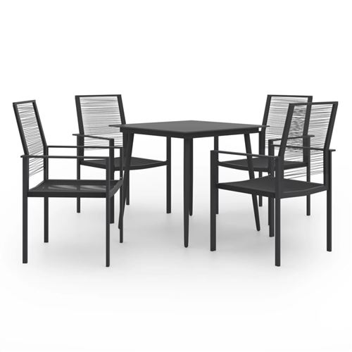 Non Communiqué Noir Vidaxl 5-Delige Tuinset3060256