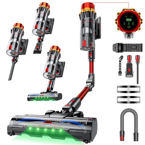 INLONG  ZV13 Aspirateur Balai Sans Fil 75KPa-650W-70Min Tube pliable Poils Tapis & Sols Durs