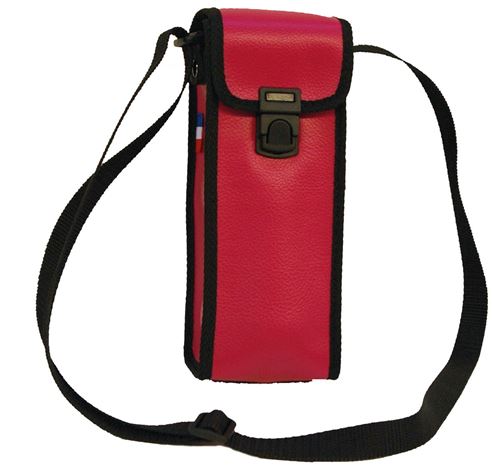 Maroquinor - Sacoche a bandouliere pour 3 boules de petanque - SS3-B - rose framboise