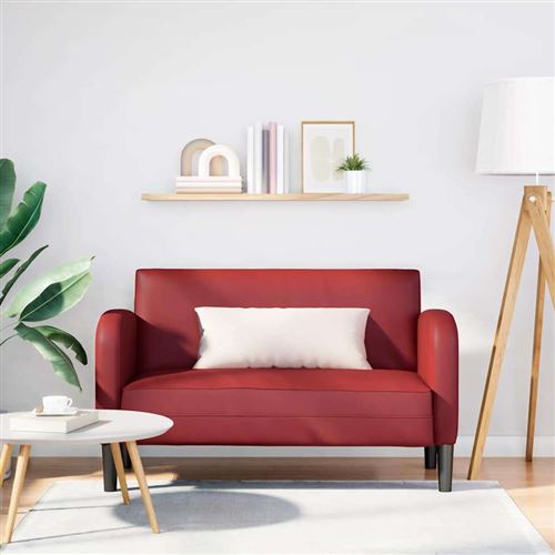 vidaXL Canapé causeuse rouge bordeaux 110 cm similicuir4100539
