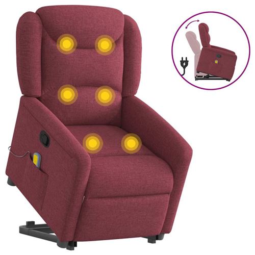 Non Communiqué Rouge Vidaxl Fauteuil De Massage, Relaxation Tissu Bordeaux