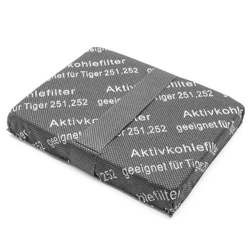 vhbw Filtre à charbon actif compatible avec Vorwerk Tiger 250, 251, 252, 260 aspirateur - Filtre de rechange, noir