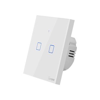Interrupteur connecté Wifi T1EU2C-TX - Équipements électriques domotique -  Achat & prix