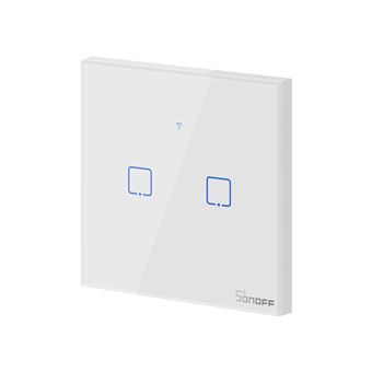 Interrupteur connecté Wifi T1EU2C-TX - Équipements électriques domotique -  Achat & prix