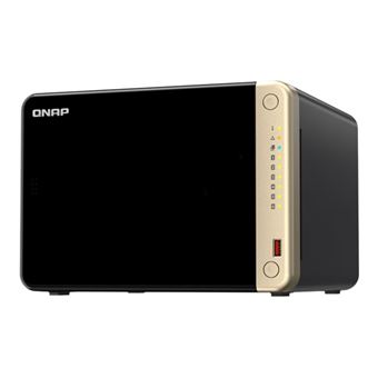 QNAP TS-664 - Serveur NAS - 6 Baies - SATA 6Gb/s - RAID 5, 10 - RAM 8 Go - iSCSI support