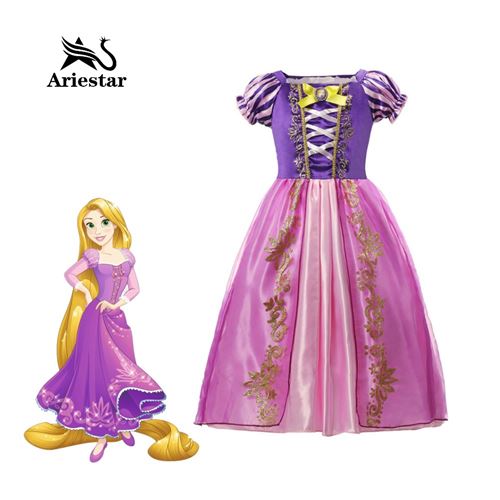 Déguisement enfant fille Ariestar® costume robe Princesse Raiponce taille 110CM pour fête Halloween Carnaval Party Noël