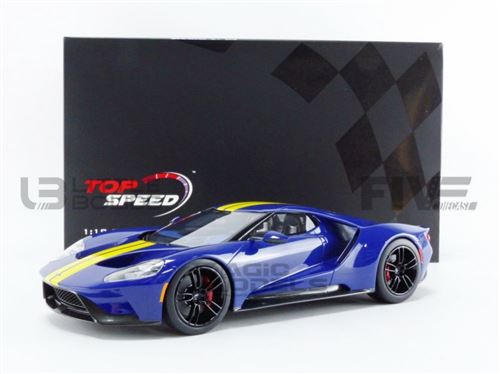 Voiture Miniature de Collection TOP SPEED 1-18 - FORD GT Sunoco - Blue - TS0305
