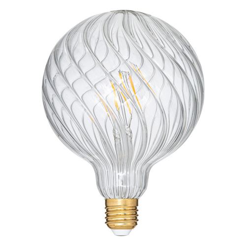 Non Communiqué Transparent Atmosphera Créateur D'intérieur - Ampoule Led Globe "Strié" 17Cm