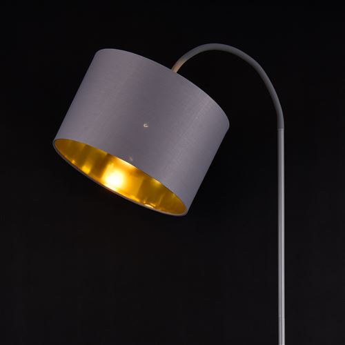 Lampadaire Trépied Moderne Stylé Lampe Sur Pied Design E27 Métal Textile  Hauteur 153 Cm Gris Foncé [lux.pro]