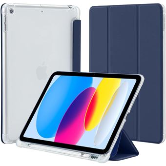 Coque pour iPad 11 (A16) / iPad 10,9 10e Génération avec Porte-Stylet, Protection Antichoc Silicone Renforcé - Bleu Marine - BOOLING - 1