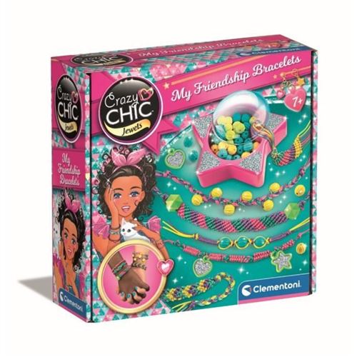 Crazy Chic - Coffret création de bracelets de l'amitié - Perles et fils - Dès 7ans