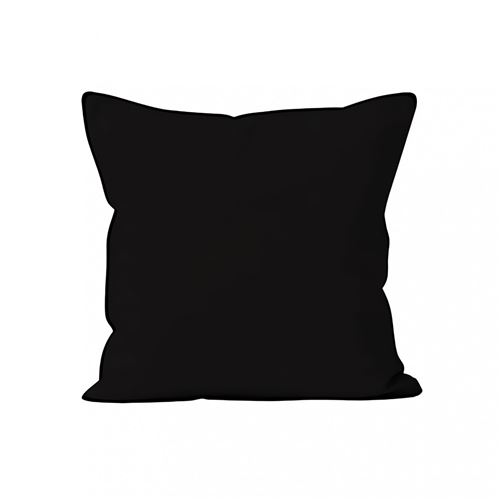 Coussin en microfibre lavée 40x40 cm BOHEME noir, par Soleil d'Ocre
