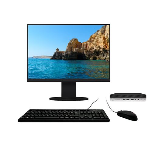 PC HP 800 G4 Mini i5-8400T 3.30Ghz 8Go/1To SSD WiFi W11 + Ecran 24