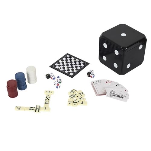 Cube de Jeux "6 en 1" 16cm Noir & Blanc