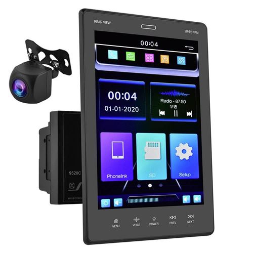 Autoradio 9.5 Pouces Écran Vertical HD Bluetooth Carplay USB FM AHD Caméra YONIS