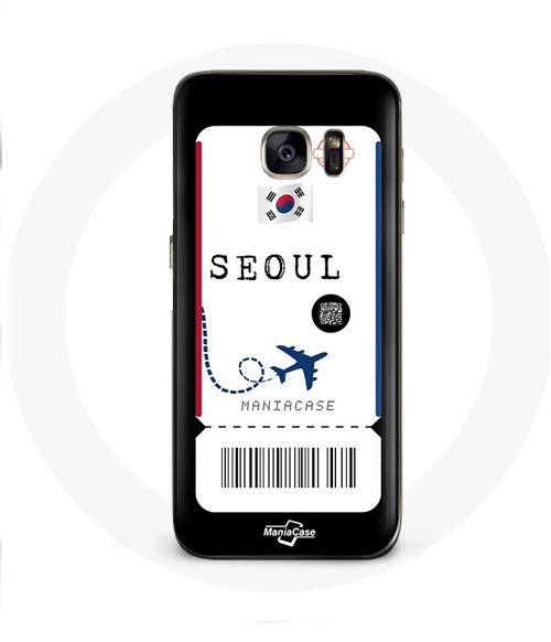 Coque pour Samsung Galaxy S6 Billet d'avion Seoul Corée du Sud Maniacase