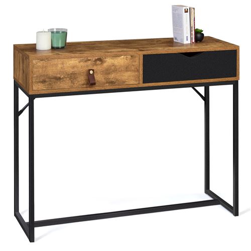 Non Communiqué Multicolore Console 2 Tiroirs Chicago Design Industriel