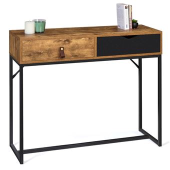 Console 2 tiroirs CHICAGO design industriel - 1