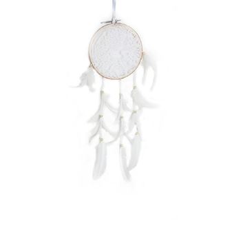 Capteur De Reve Dreamcatcher Dream Catcher Attrape Blanc Plume Suspendus Décor - Maison