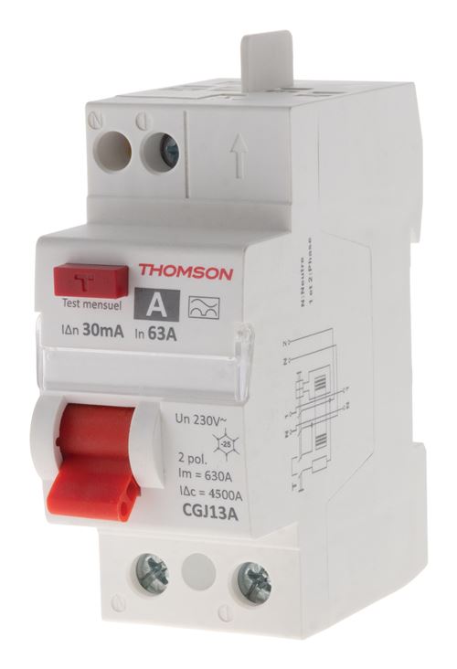 INTERRUPTEUR DIFFERENTIEL 63A 30MA TYPE A