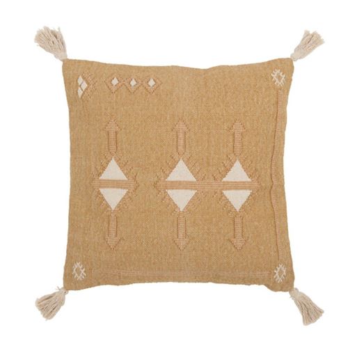 Generique Beige Coussin Déco Triangle "Bali" 50X50cm Naturel & - Image 3