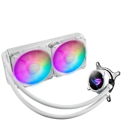 Non Communiqué Blanc Asus Rog Strix Lc Ii 240 Argb White Edition - Système De Refroidissement Liquide De Processeur - Taille De Radiateur : 240 Mm - (Pour : Lga1700, Lga1200, Lga1150, Lga1151, Lga1155, Lga1156, Lga2011, Lga2011-3, Lga2066, Am4, Tr4) - Alu