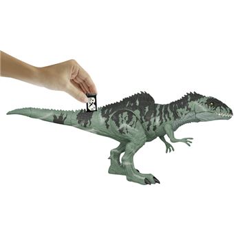 Figurine Carnotaure Jurassic World – Charge Et Mord Avec Rugissement, 43 Cm, Pattes Articulées, Jeu Numérique, Dès 4 Ans