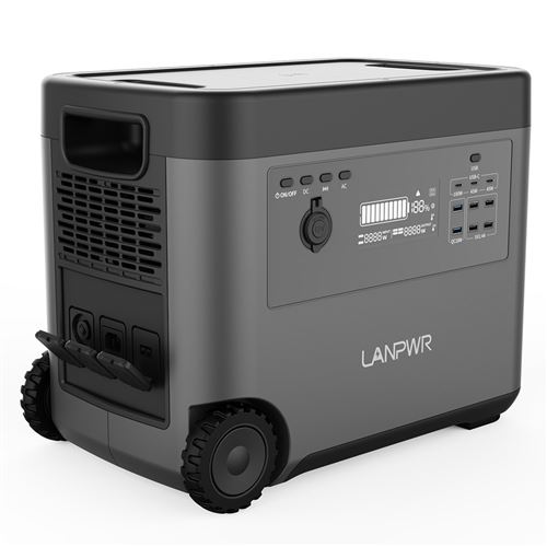 Centrale électrique portable LANPWR 2160Wh LifePo4 Générateur solaire,  sortie AC 2500W charge sans fil 15W 14 prises - Chargeurs batteries et  socles - Achat & prix