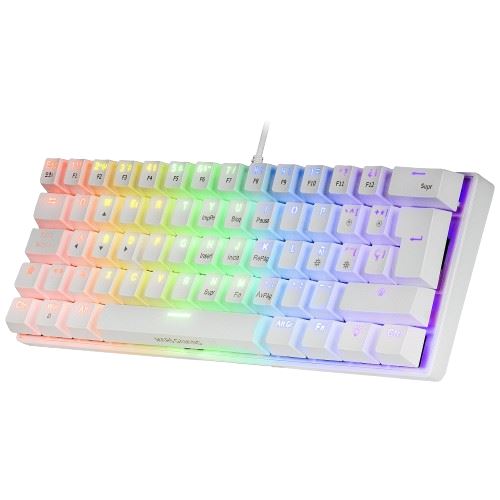 Clavier Mécanique FRGB Mars Gaming MK60 Blanc Antighosting Switch Mécanique Rouge Langue Français