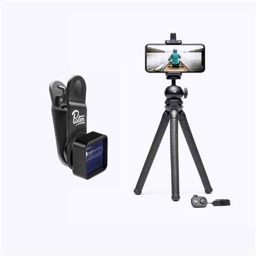 Objectifs pour smartphone - Pixter - Pack Filmmaker - Anamorphique + Trépied Flexible Pro-2