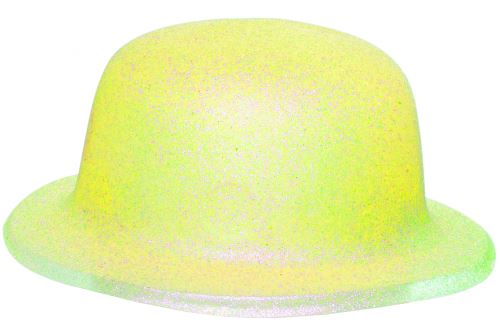 LG-Imports chapeau melon pailleté unisexe jaune taille unique 20 cm