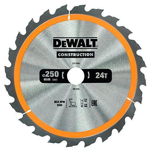 Dewalt Dt1956-Qz - Hoja Para Sierra Circular Estacionaría 250X30Mm 24D Atb +10º