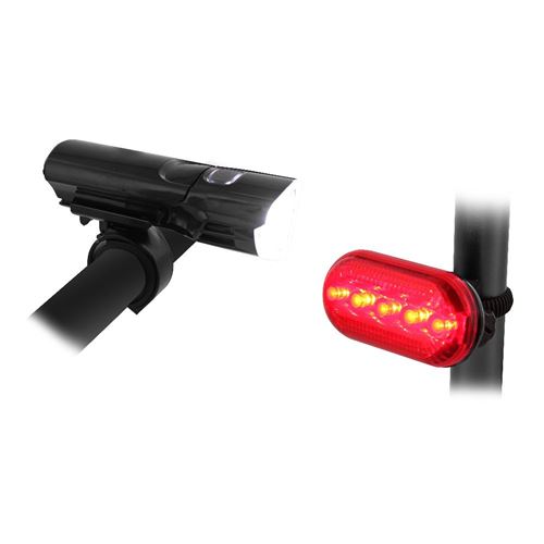 Eclairage avant + arrière pour vélo T'nB Urban Moov blanc / rouge