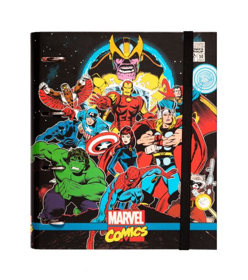 Dossier 4 Anneaux Decoupe Premium Marvel Comics Avengers
