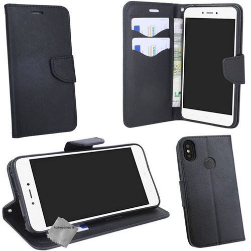 Housse etui coque pochette portefeuille pour Xiaomi Redmi Note 5 avec film ecran NOIR NOIR Coque et etui telephone mobile Achat prix fnac