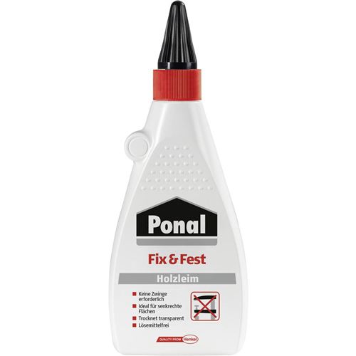 Ponal colle à bois Fix & Fest, sans solvant, bouteille 200g