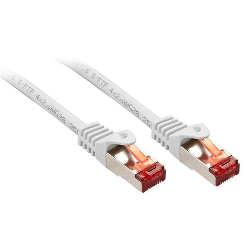 Lindy Blanc Basic - Cordon De Raccordement - Rj-45 (M) Pour Rj-45 (M) - 3 M - Sftp, Pimf - Cat 6 - Moulé, Sans Crochet, Bloqué