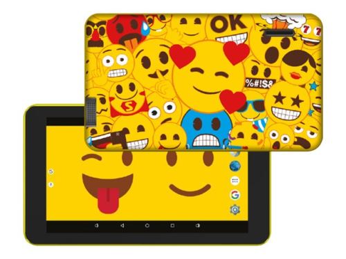 eSTAR HERO - Tablette - Android 7.1 (Nougat) - 8 Go - 7 (1024 x 600) - Logement microSD - bleu - avec boîtier Emoji