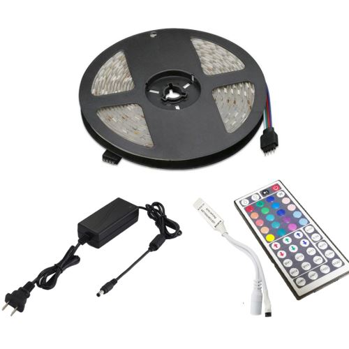 Led Lights Bande avec Télécommande 5M 5050 Rgb Couleur Flexible Changement Kit Complet avec 1 JJZM1013