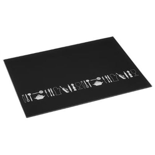 Planche à Découper en Verre Cuisino 40x30cm Noir