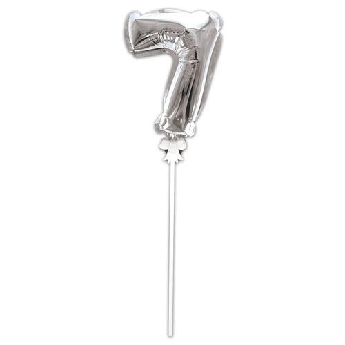ballon argent gâteau - chiffre 7